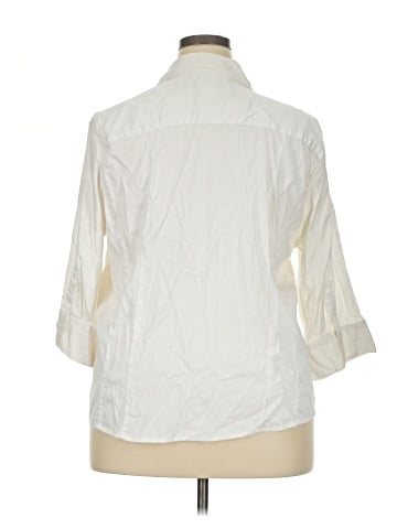 Cj Banks 3/4 Sleeve Button-Down Shirt (view 2)