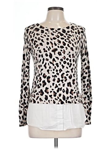 Vertical Design Long Sleeve Blouse (view 1)
