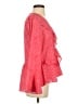 Parker 100% Polyester Red Pink Long Sleeve Blouse Size XS - photo 4