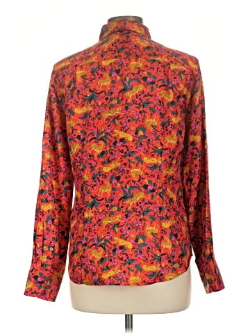 J.Crew Collection Long Sleeve Silk Top (view 2)