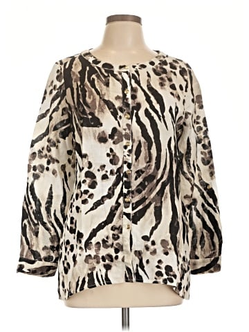 JM Collection Long Sleeve Blouse (view 1)