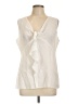 Tahari 100% Polyester Ivory Sleeveless Blouse Size L - photo 1