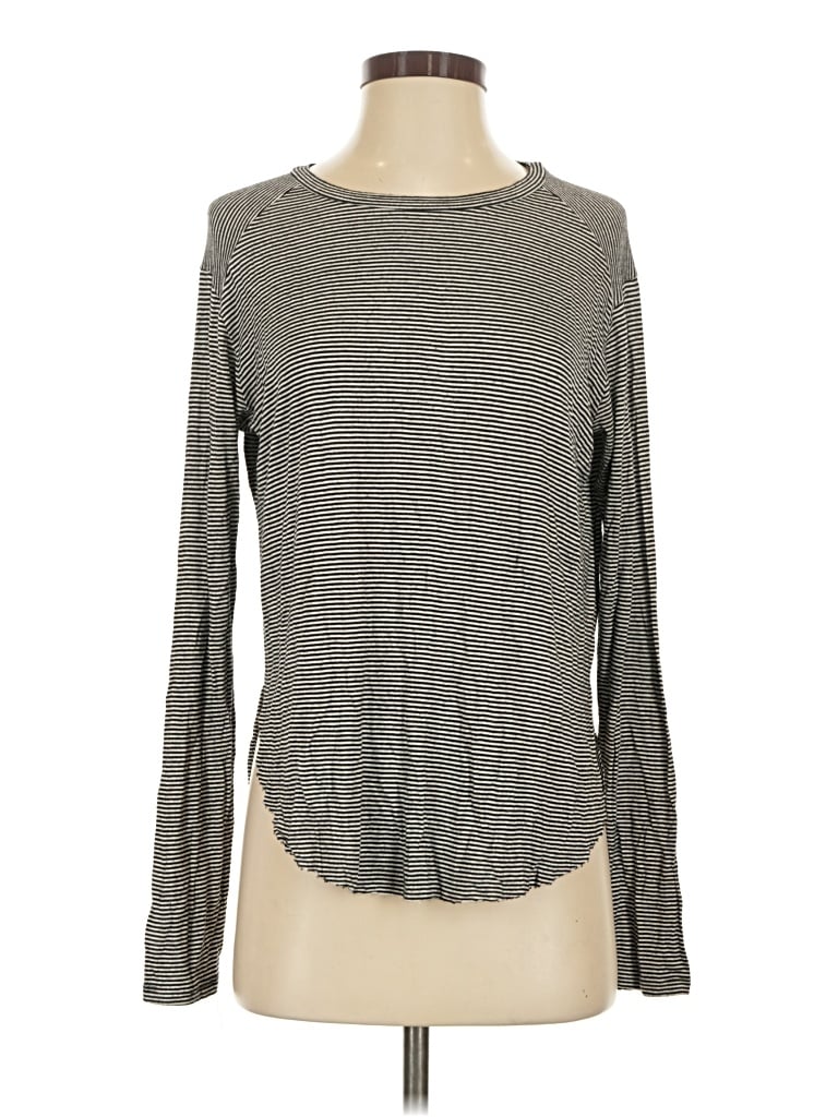 Pre-owned Halogen Long Sleeve T-shirt In Gray