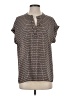 Pleione 100% Polyester Gray Short Sleeve Blouse Size S - photo 1