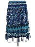 Notations Paisley Blue Casual Skirt Size XL - photo 2