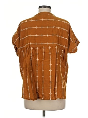 Madewell Lakeline Popover Shirttail Top in Jacquard Stripe (view 2)