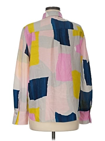 Lafayette 148 New York Long Sleeve Silk Top (view 2)