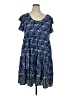 Max Studio Paisley Blue Casual Dress Size 2X - photo 1