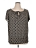 AB Studio Black Short Sleeve Blouse Size XL - photo 1