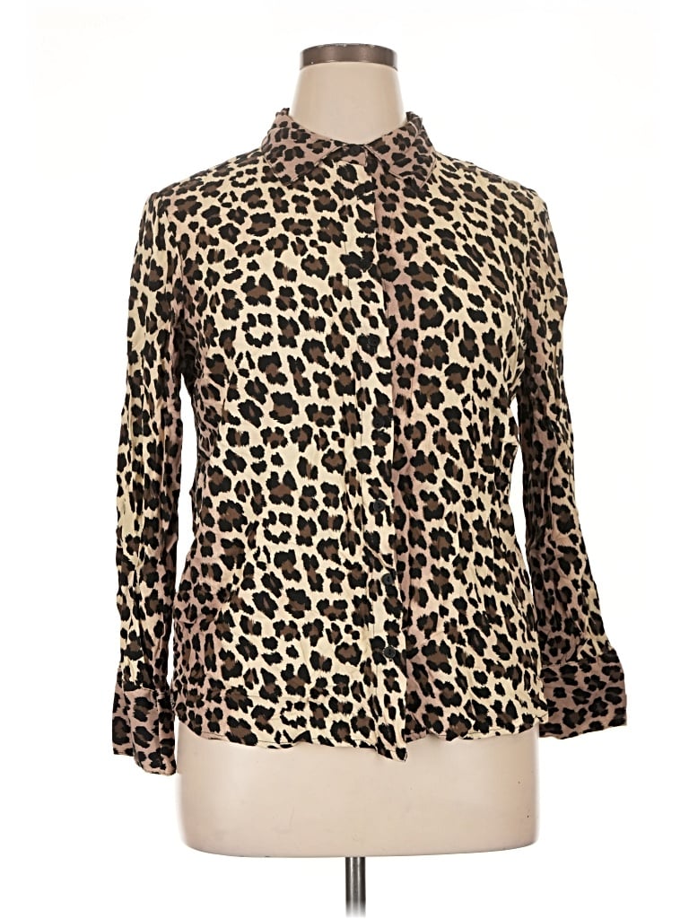 Pre-owned Alexander Jordan Long Sleeve Blouse In Brown
