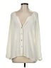 Olivaceous 100% Polyester Ivory Long Sleeve Blouse Size M - photo 1