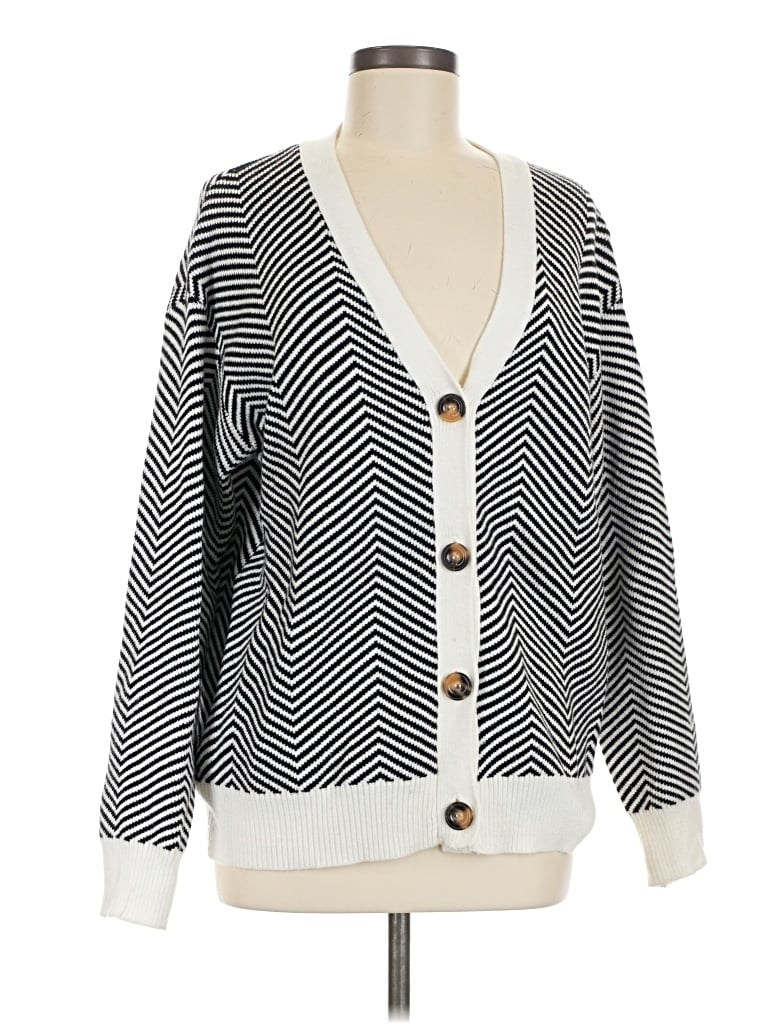 Pre-owned Commense Cardigan Sweater In White