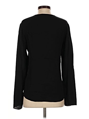 Theory Long Sleeve Silk Top (view 2)