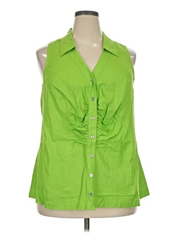 MICHAEL Michael Kors Sleeveless Button-Down Shirt (view 1)