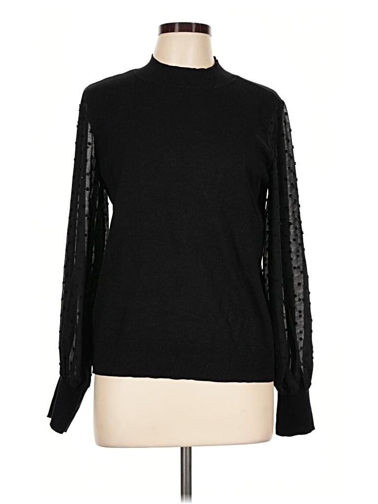 Pre-owned Cece Turtleneck Sweater In Black