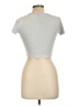 Bershka Blue Short Sleeve Top Size L - photo 2