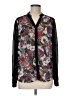 Kut from the Kloth 100% Polyester Floral Black Long Sleeve Blouse Size M - photo 1
