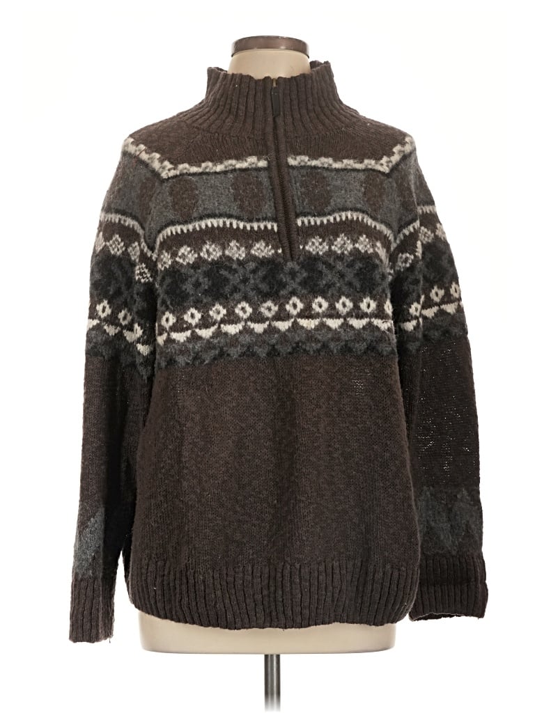 Pre-owned Garnet Hill Pullover Sweater In Brown