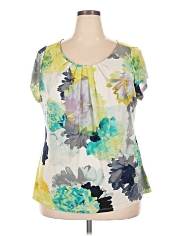 Worthington Short Sleeve Blouse (view 1)