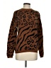 Line & Dot Animal Print Brown Pullover Sweater Size XS - photo 1