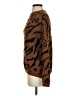Line & Dot Animal Print Brown Pullover Sweater Size XS - photo 5