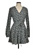 Glamorous 100% Polyester Print Black Green Casual Dress Size 8 - photo 1