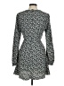 Glamorous 100% Polyester Print Black Green Casual Dress Size 8 - photo 2