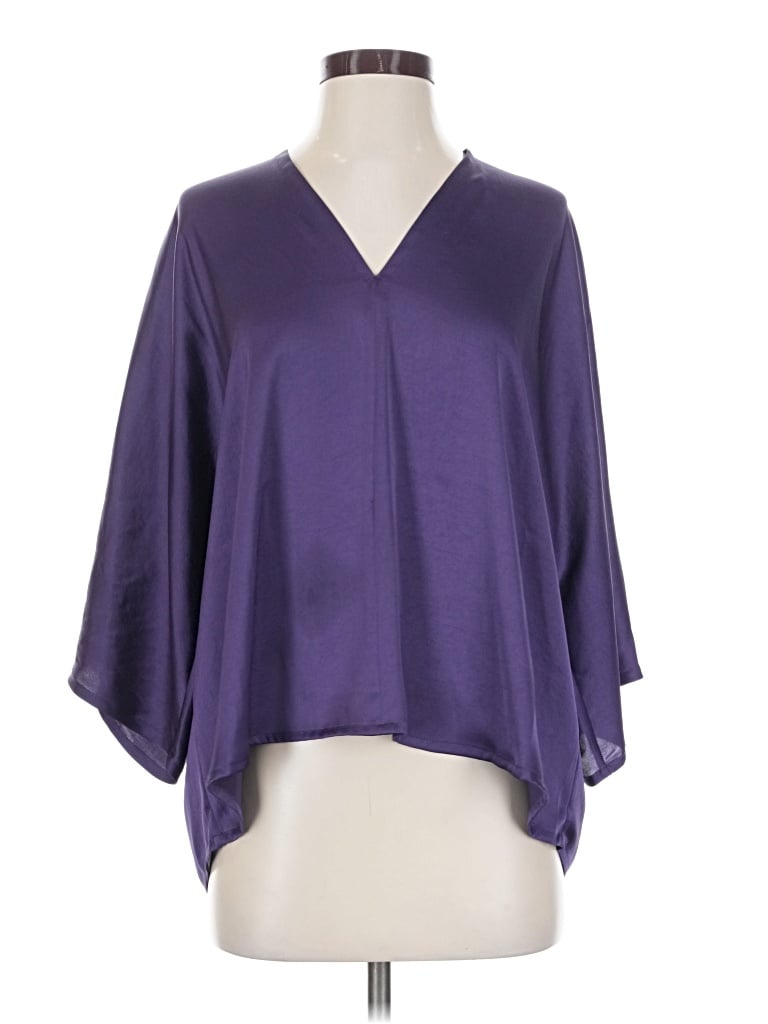 Pre-owned The Reset 3/4 Sleeve Blouse In Purple
