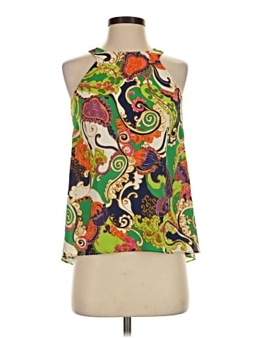 Trina Turk Sleeveless Silk Top (view 1)