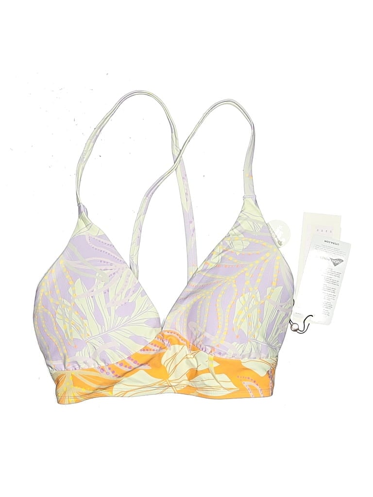 Calia Swimsuit Top Yellow Floral Pattern Swimwear