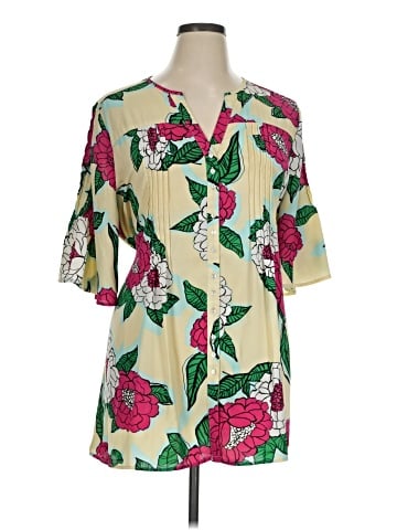 Melissa McCarthy Seven7 Short Sleeve Blouse (view 1)