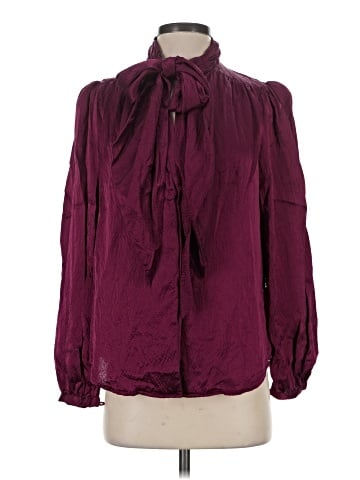 Moda International Long Sleeve Silk Top (view 1)