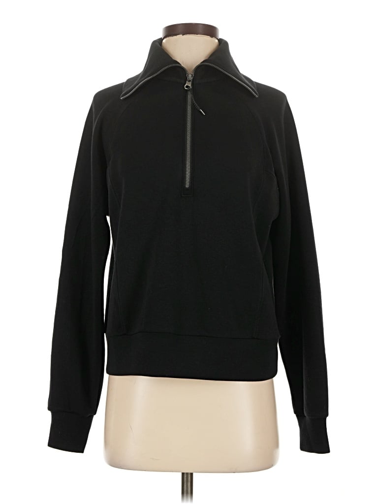 Pre-owned Spanx Fleece Jacket In Black