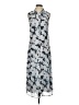 CAbi 100% Polyester Print Gray Casual Dress Size XS - photo 1