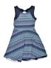 Beautees 100% Polyester Chevron-herringbone Blue Dress Size 12 - photo 1