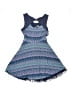 Beautees 100% Polyester Chevron-herringbone Blue Dress Size 12 - photo 2