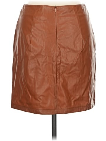 C+D+M Collection Faux Leather Skirt (view 2)