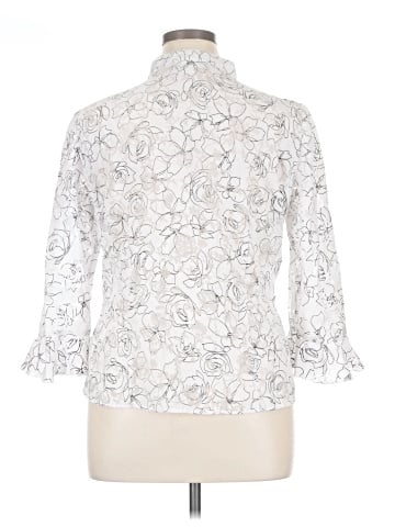 DressBarn 3/4 Sleeve Button-Down Shirt (view 2)