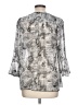 Christopher & Banks 100% Polyester Silver Black 3/4 Sleeve Blouse Size L - photo 2