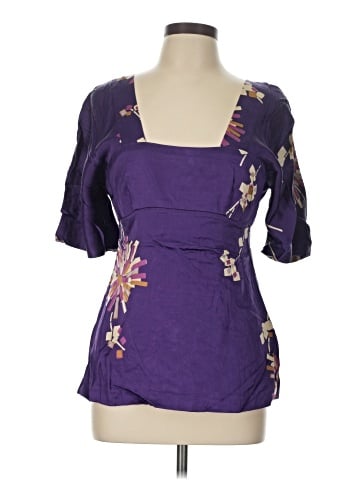 Trina Turk Short Sleeve Silk Top (view 1)