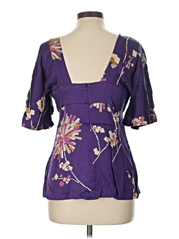 Trina Turk Short Sleeve Silk Top (view 2)