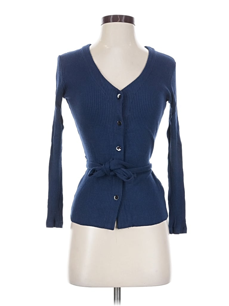 Pre-owned Amour Vert 3/4 Sleeve Top Blue Sweetheart Neckline Tops