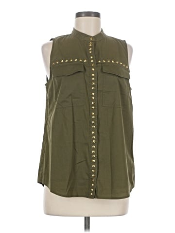 MICHAEL Michael Kors Sleeveless Button-Down Shirt (view 1)
