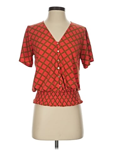 MICHAEL Michael Kors Short Sleeve Blouse (view 1)