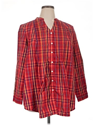 Woman Within 3/4 Sleeve Button-Down Shirt (view 1)