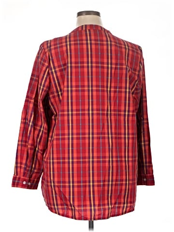 Woman Within 3/4 Sleeve Button-Down Shirt (view 2)