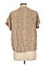 Gap 100% Rayon Animal Print Tan Short Sleeve Blouse Size L - photo 2