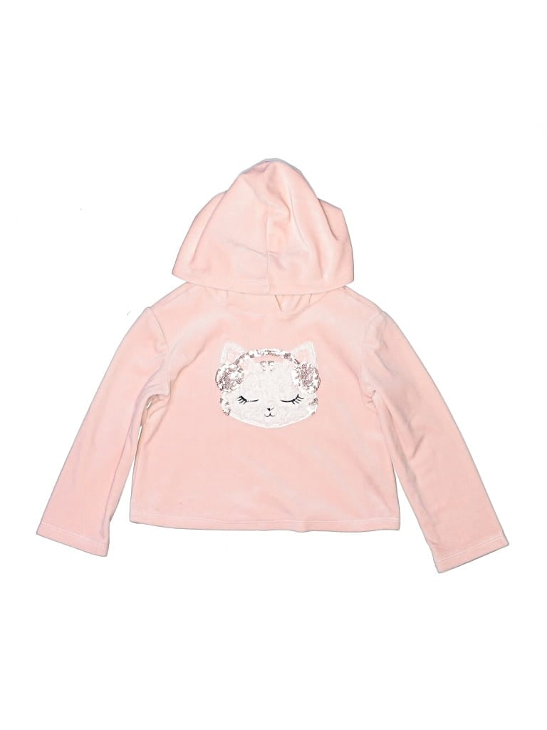 Pre-owned Btween Kids' Zip Up Hoodie In Pink