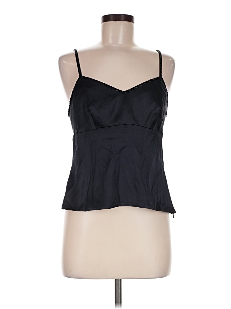 Pre-owned Kay Unger Sleeveless Top Black Sweetheart Neckline Tops