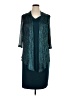 Connected Apparel Teal Cocktail Dress Size 16 - photo 1